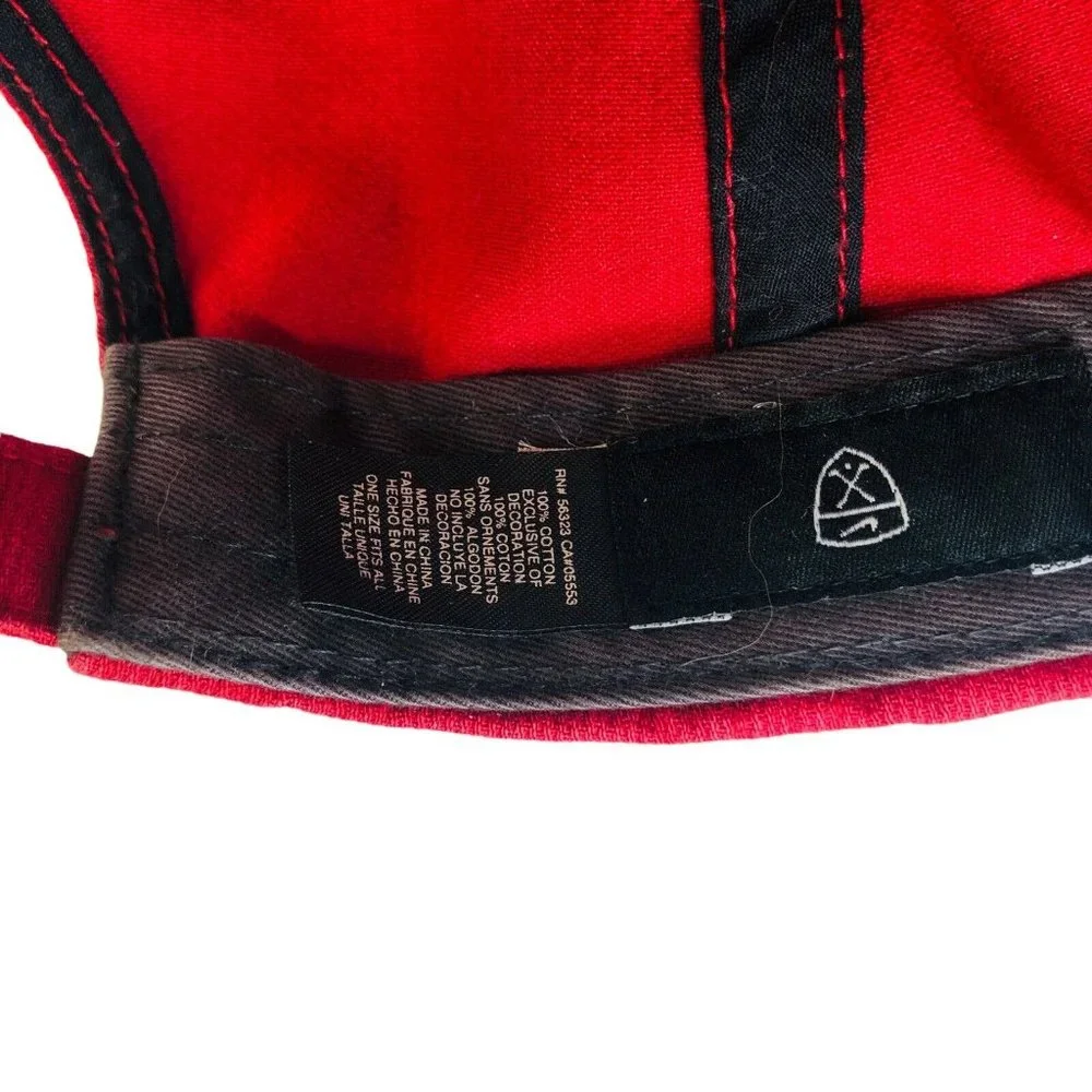 NIKE‎ Golf Hat Red Strapback Adjustable Cotton Corduroy Embroidery